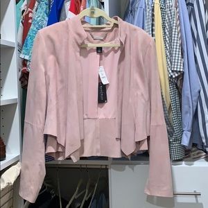 WHBM Rose Mist Suede Jacket with tags